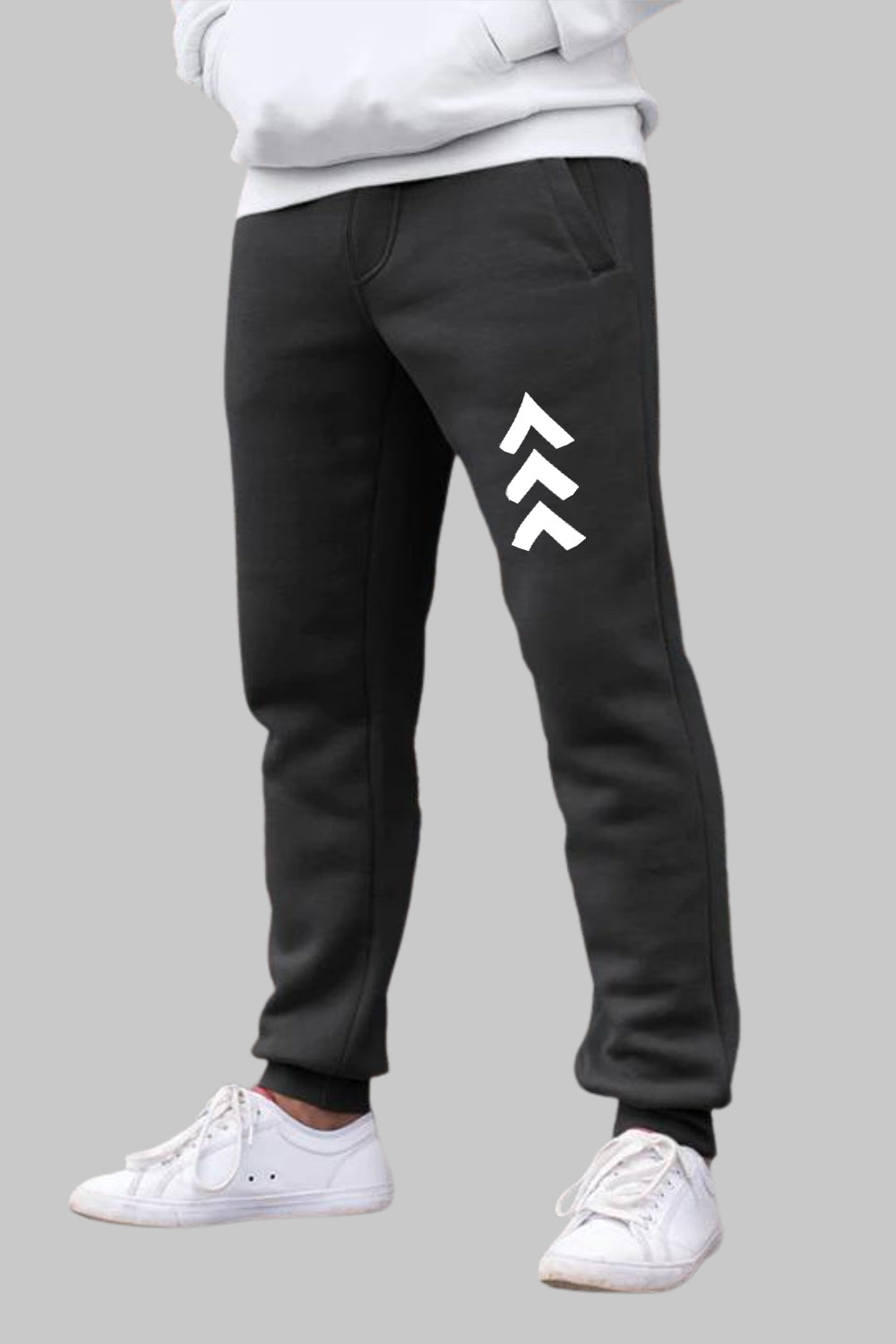 Arrow Graphic Printed Black Joggers