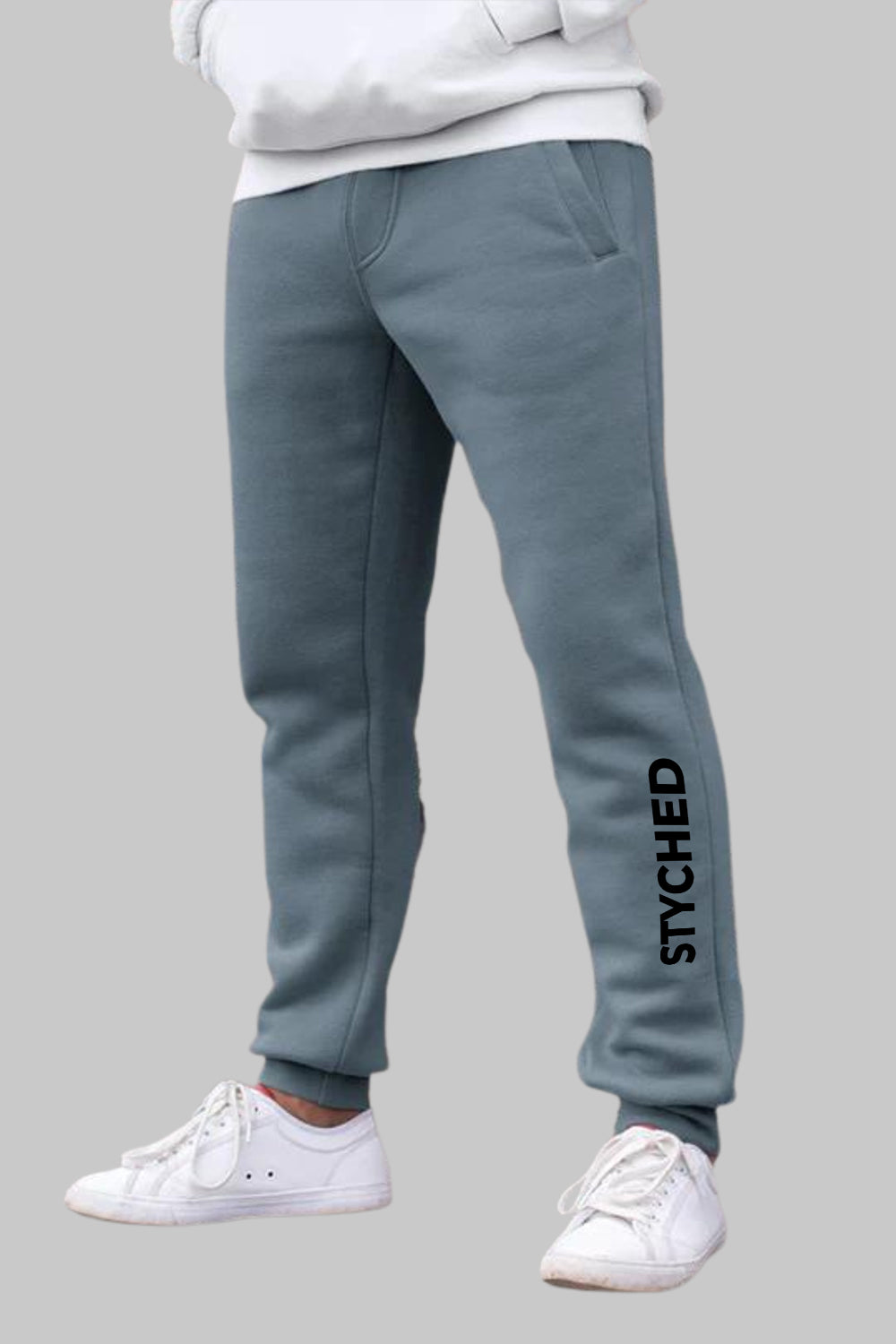 Grey graphic sweatpants sale