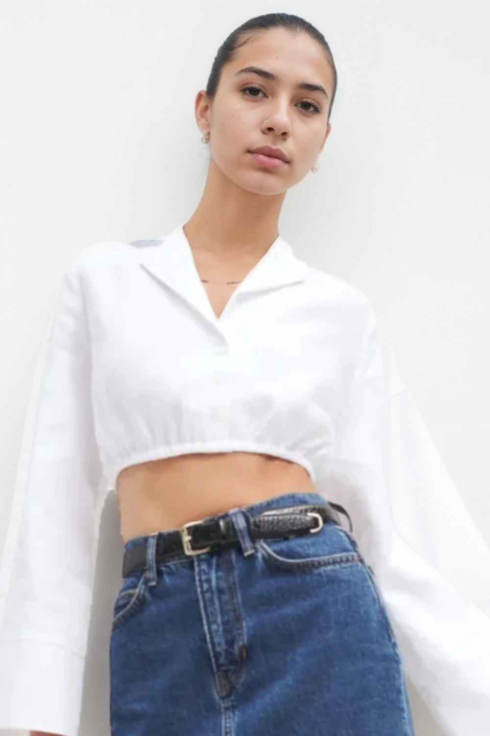 Bermondsey White Crop Top