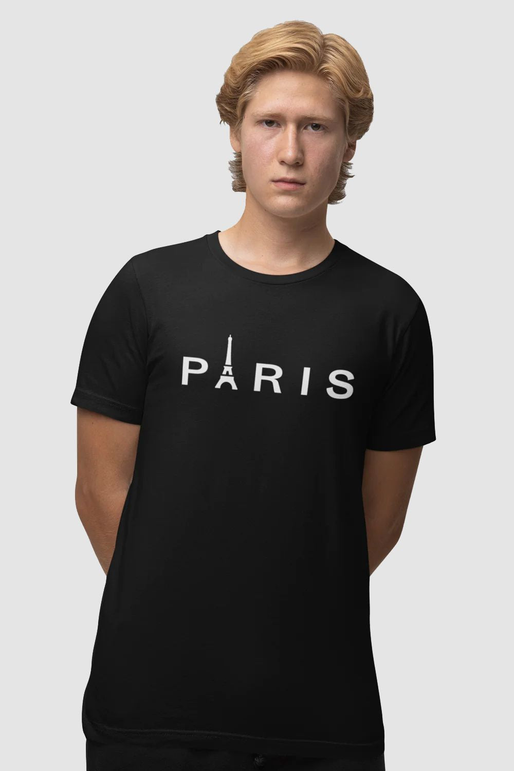 Paris Graphic Printed Black Tshirt