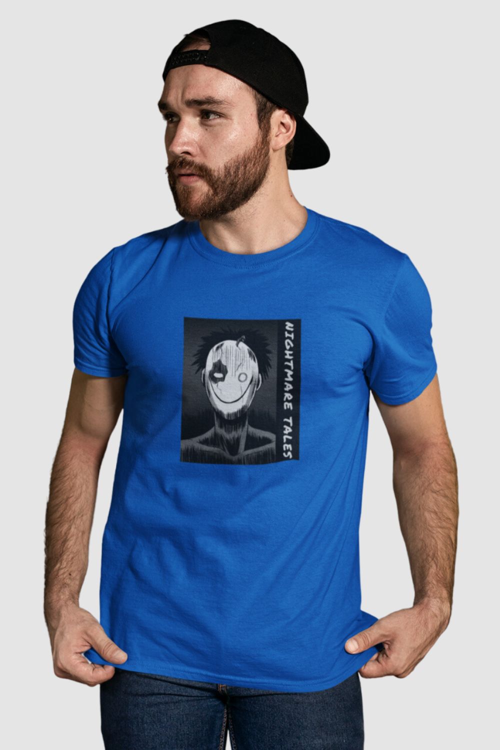 Nightmare Tales Graphic Printed Blue Tshirt