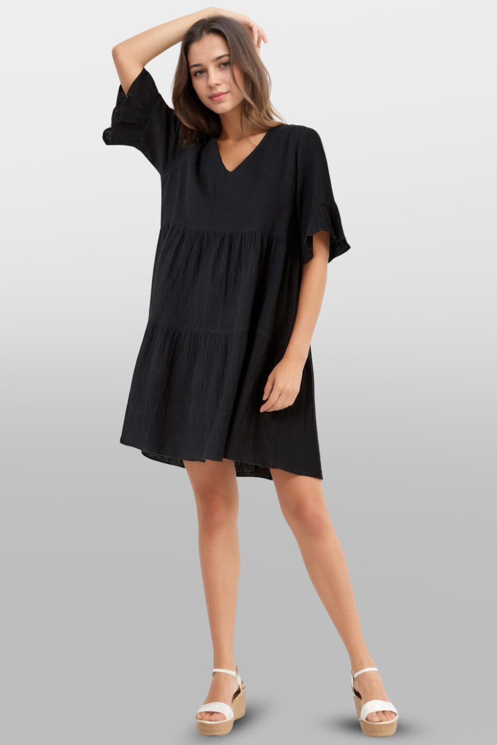 Habitat Knee Length Dress In Black